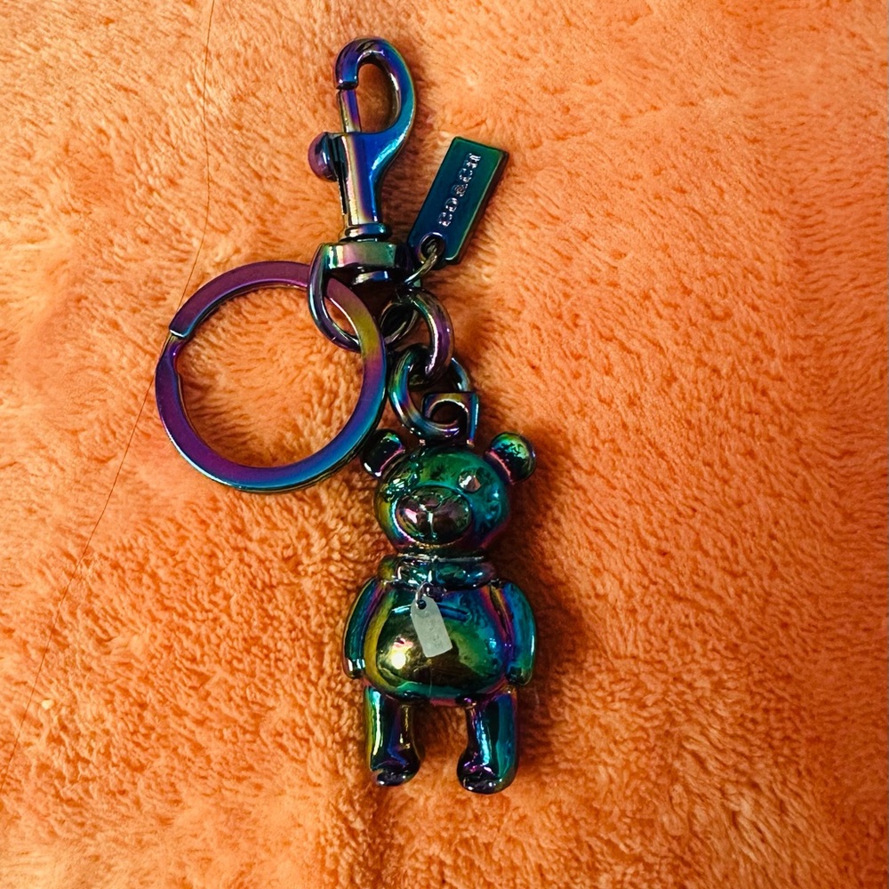 Coach Iridescent Bear Keychain